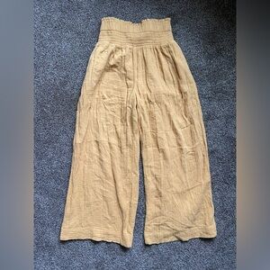 Anthropologie Golden Pull-On Cotton Pants Small